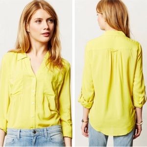Anthropologie Maeve Citron Button Down Blouse